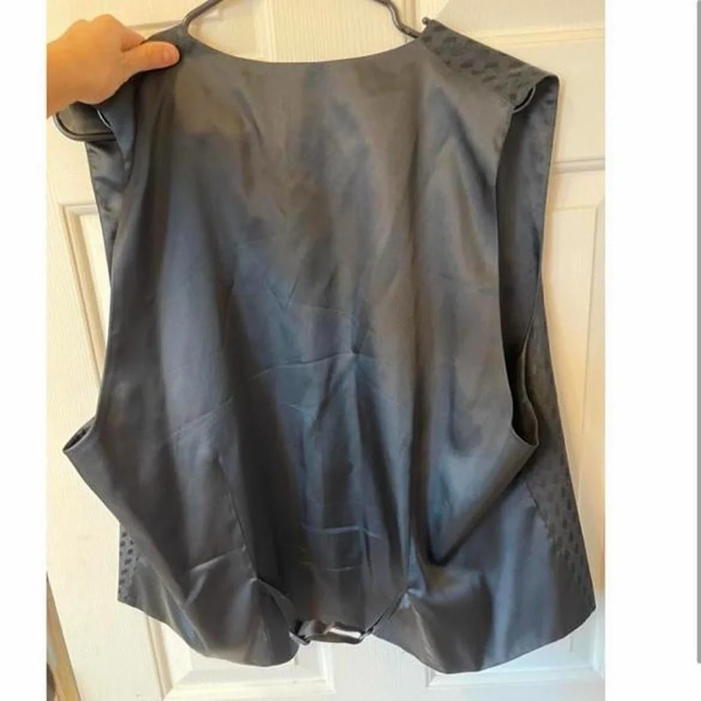 INC International Concepts Black Textured Vest